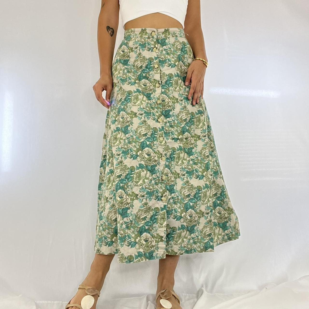 Casual Corner Women's Casual Skirt - Green/Multi … - image 2