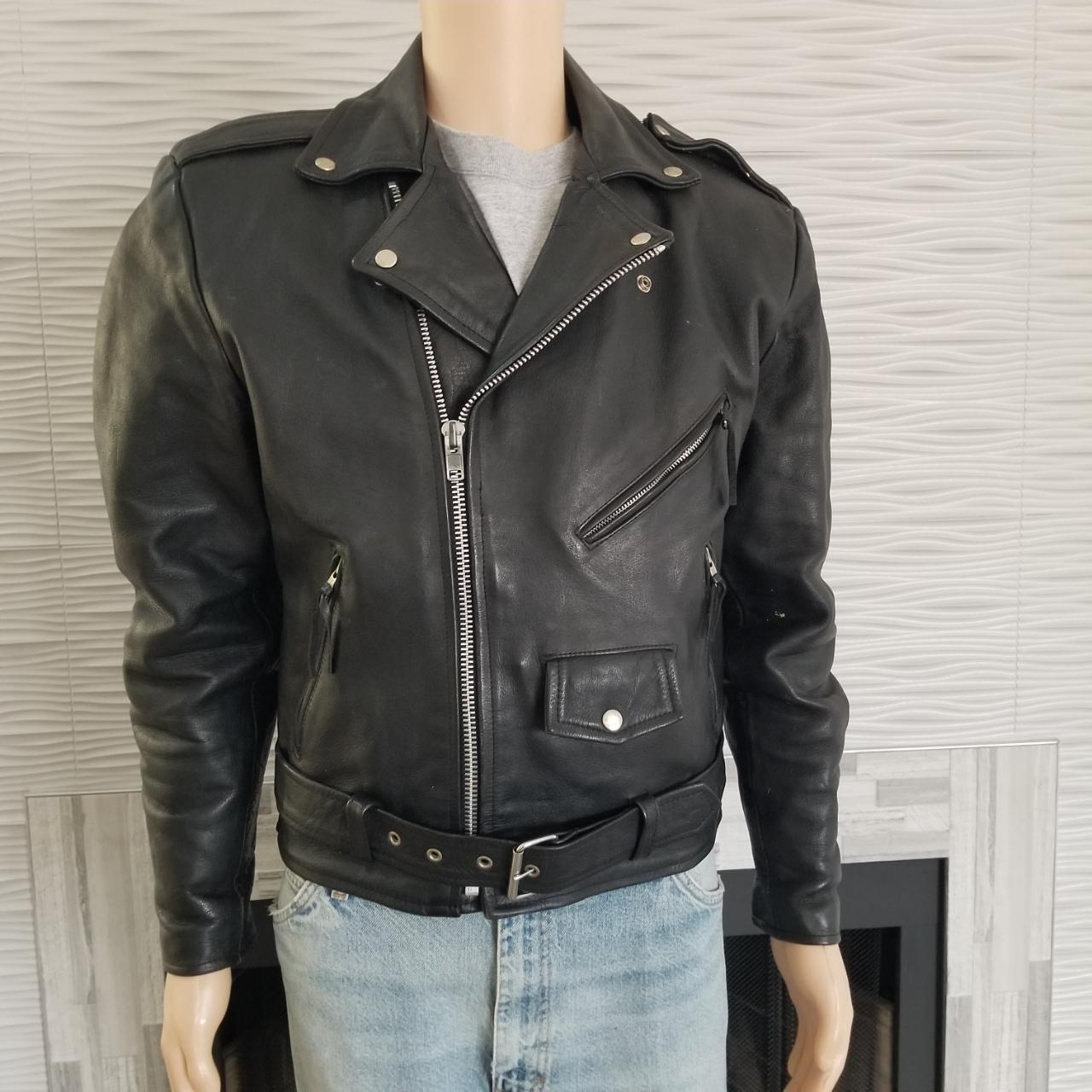 Wilsons Leather Motorcycle Jacket Belted Thinsulate... - Depop