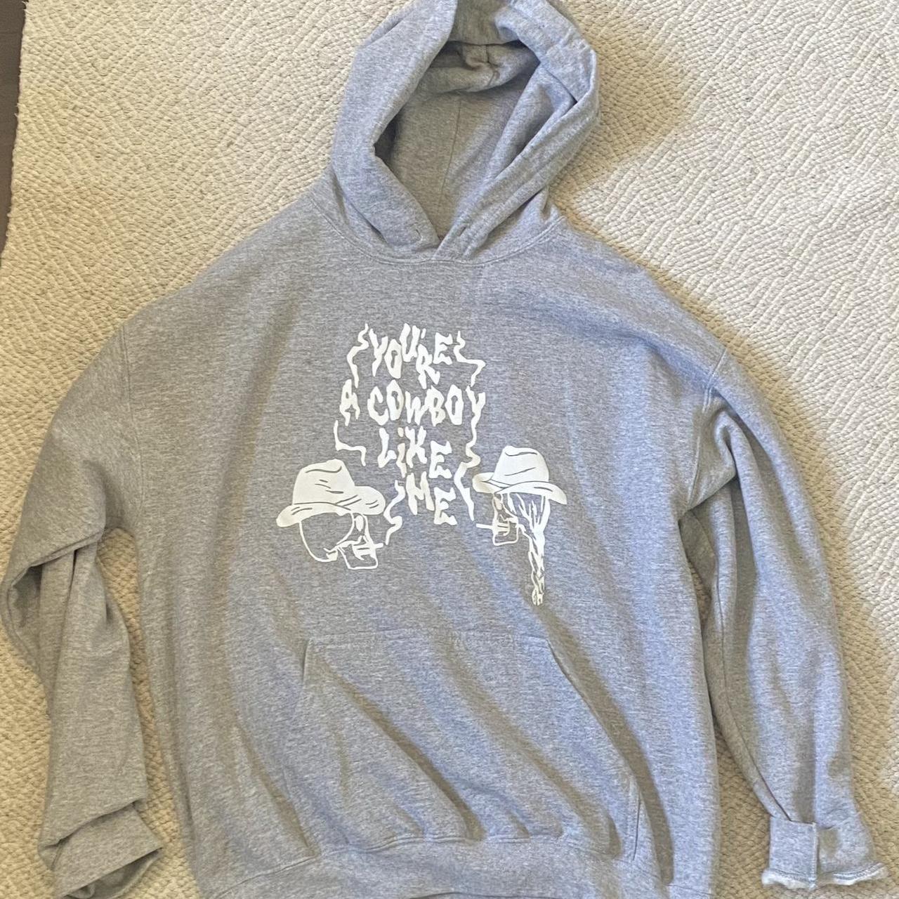 Taylor Swift Evermore Hoodie Says size L but I would... - Depop