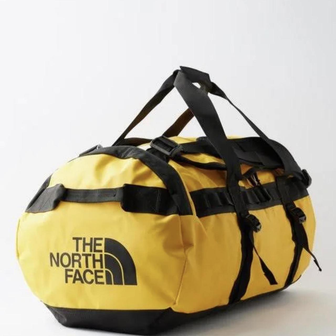 Large yellow north face duffel bag Depop