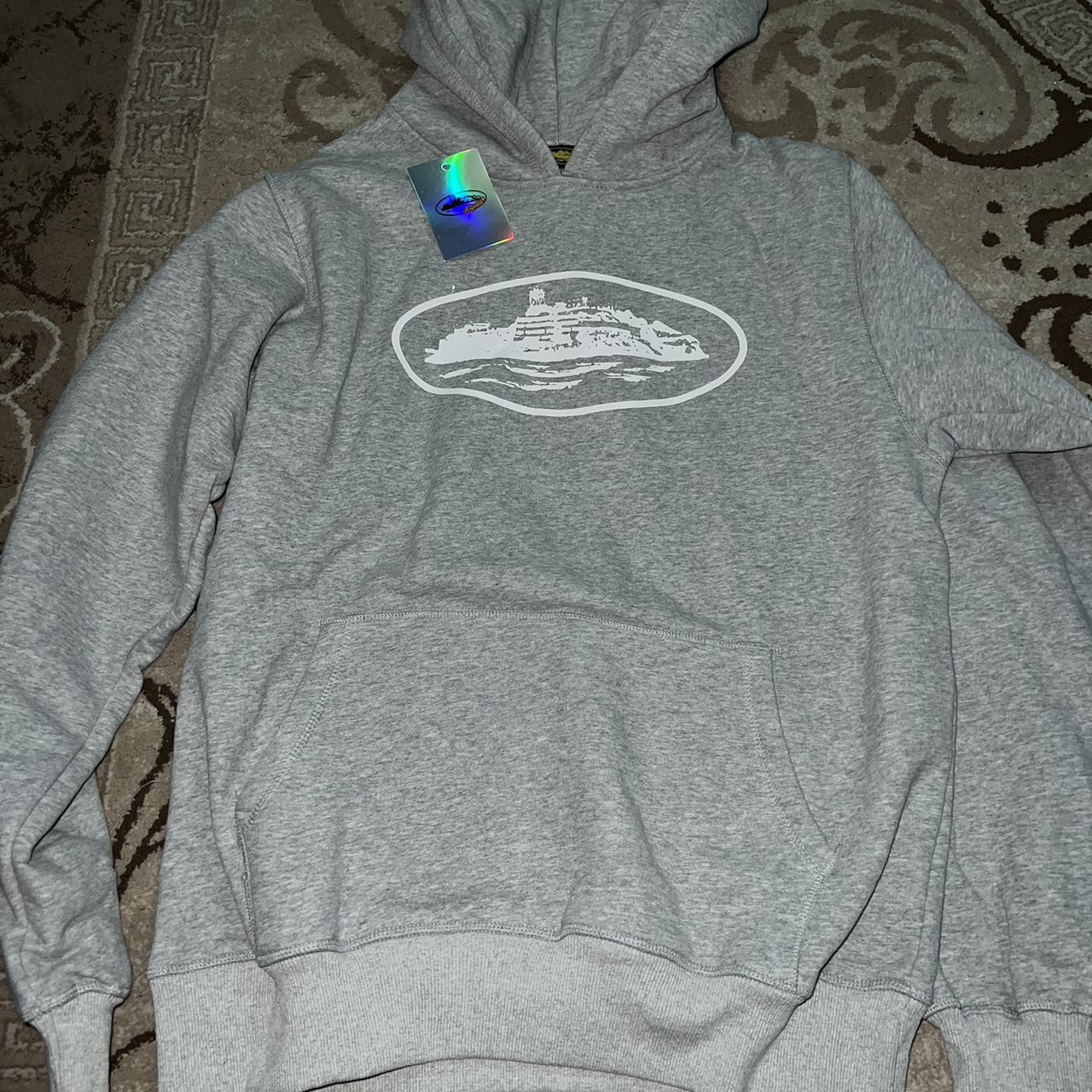 Corteiz Alcatraz Grey Hoodie Size M Extremely... - Depop