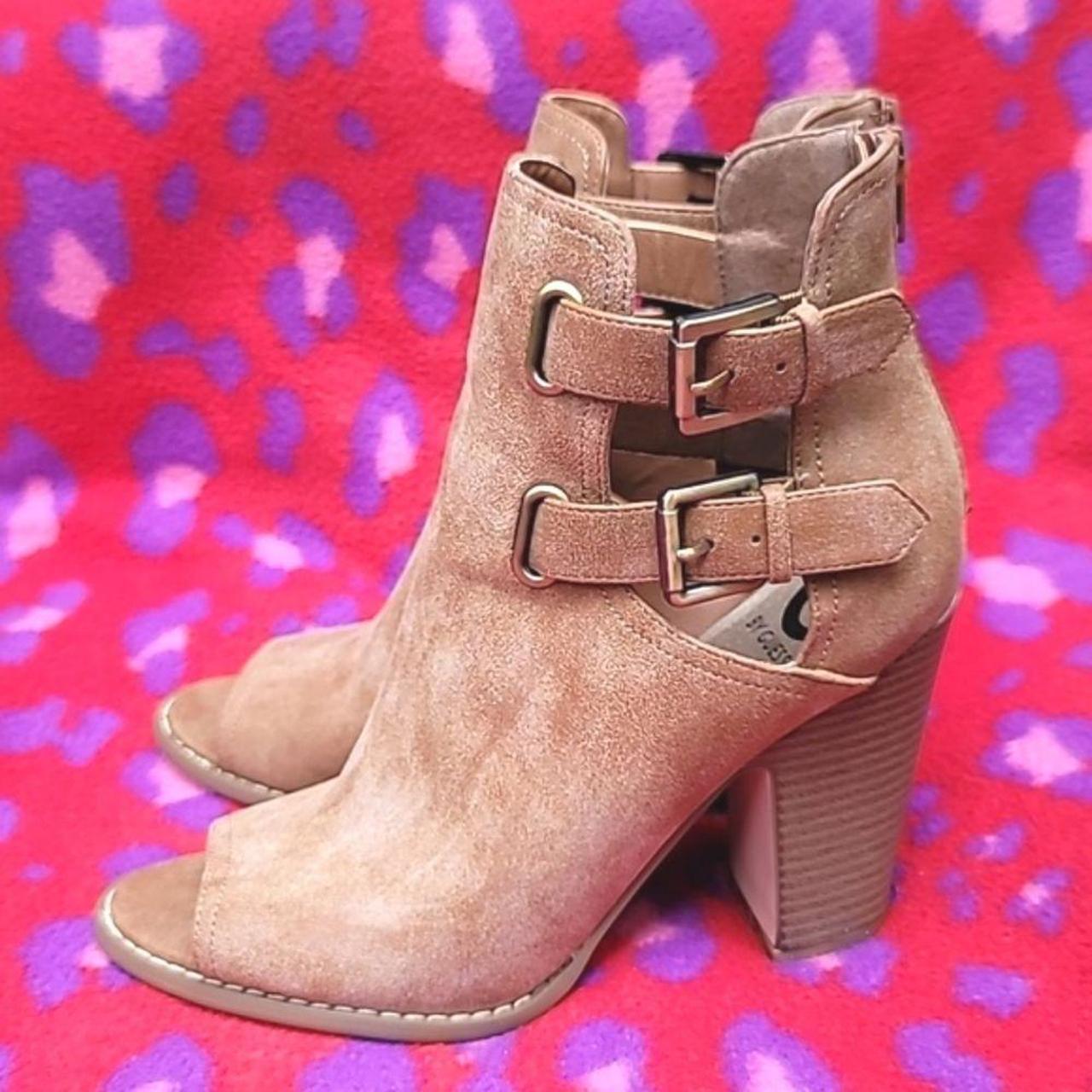 Guess open toe clearance booties