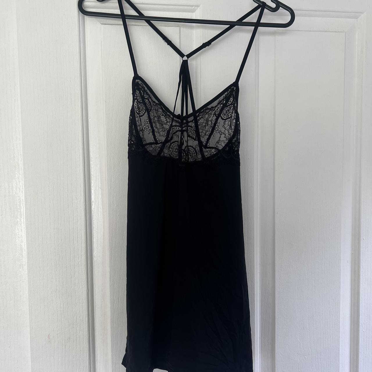 The cutest mini slip dress with open crossover back... - Depop