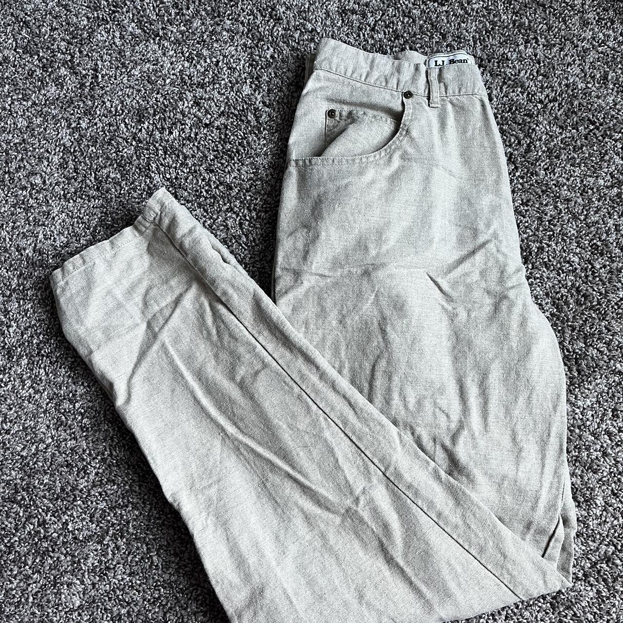 Ll bean linen pants size 12 women’s by 32 length... Depop