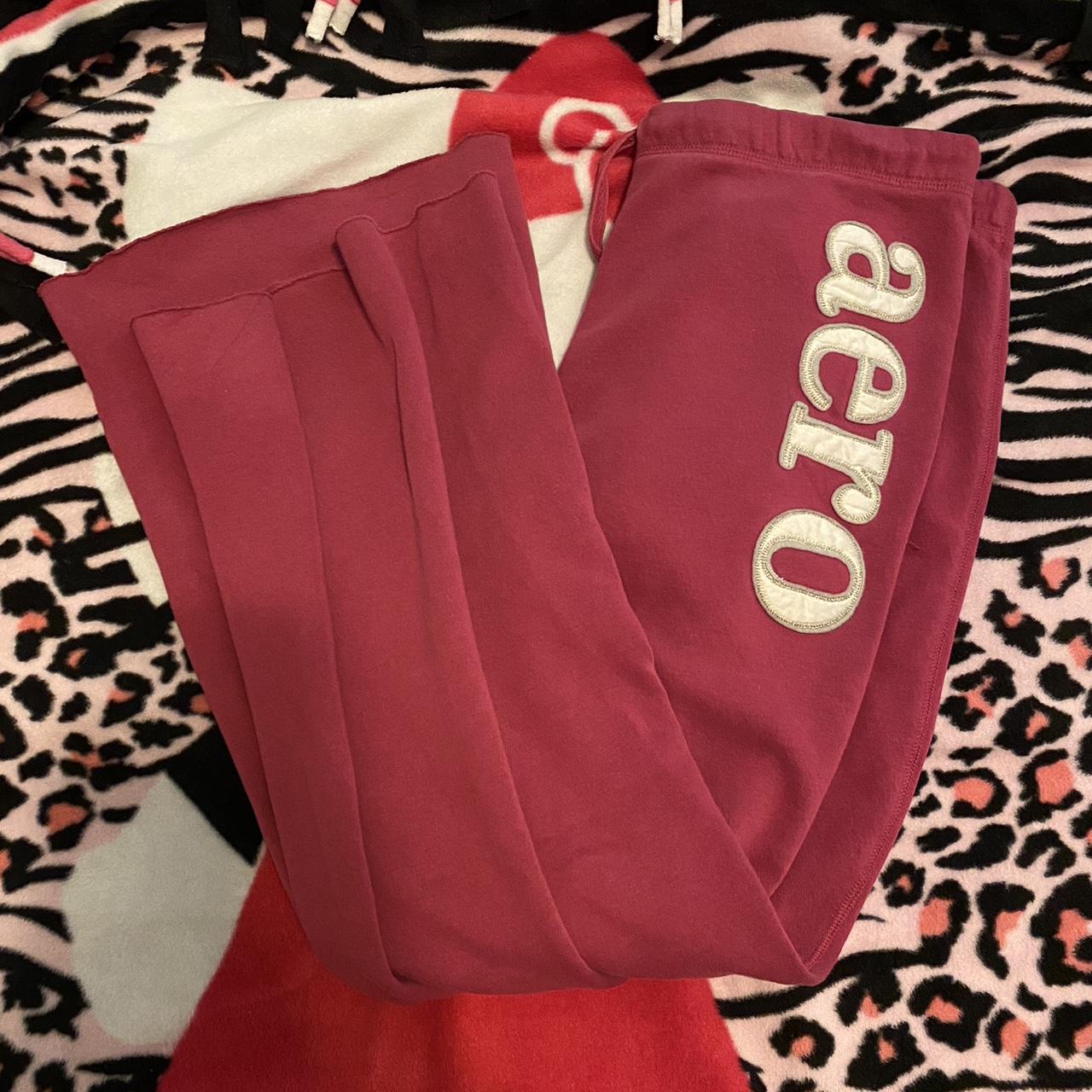 Aeropostale Women's Pink and White Joggers-tracksuits (3)