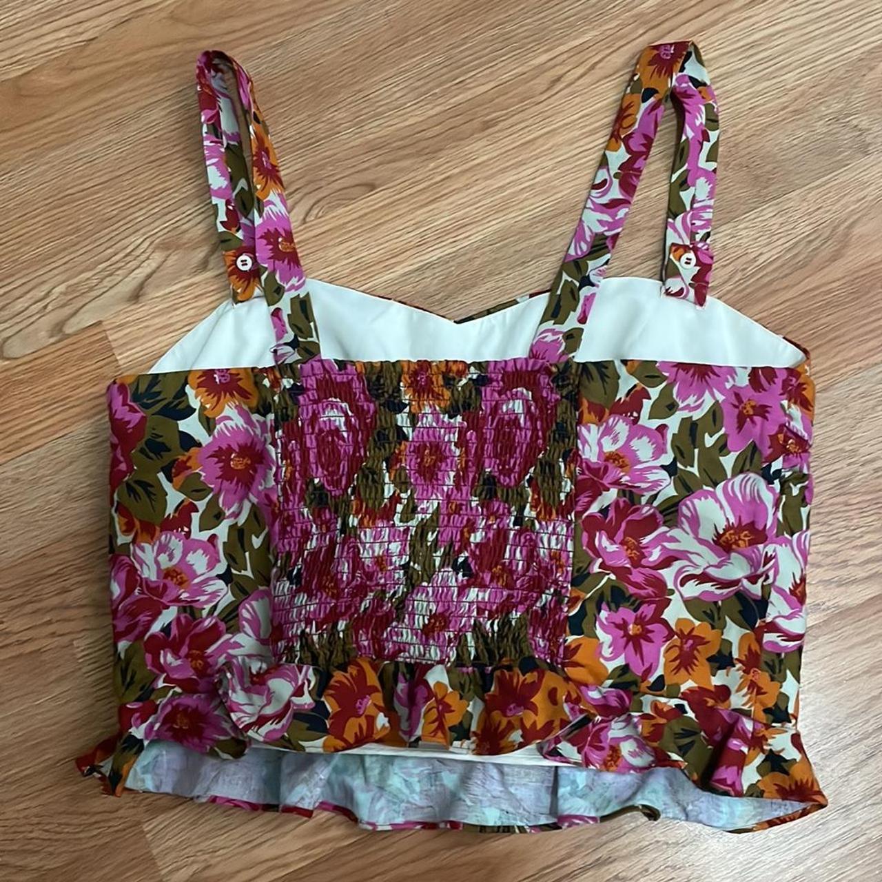 NWT Sezane x Yse Brune Bralette in brush print with - Depop