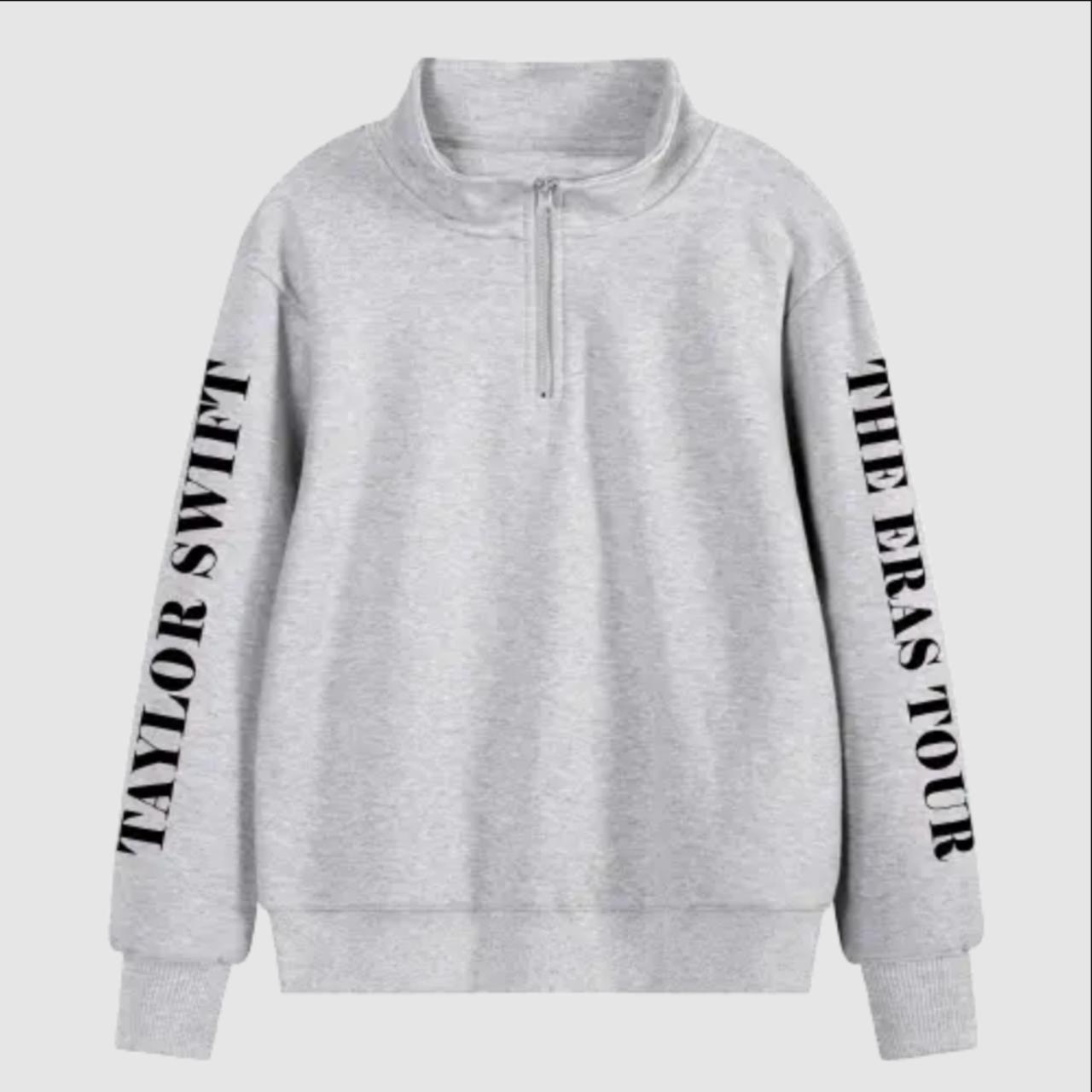 Taylor Swift Eras Tour OFFICIAL Grey Quarter-Zip - Depop