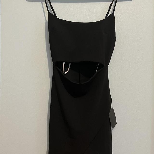 Lulus Cutout on the Town Black Cutout Bodycon Dress. - Depop