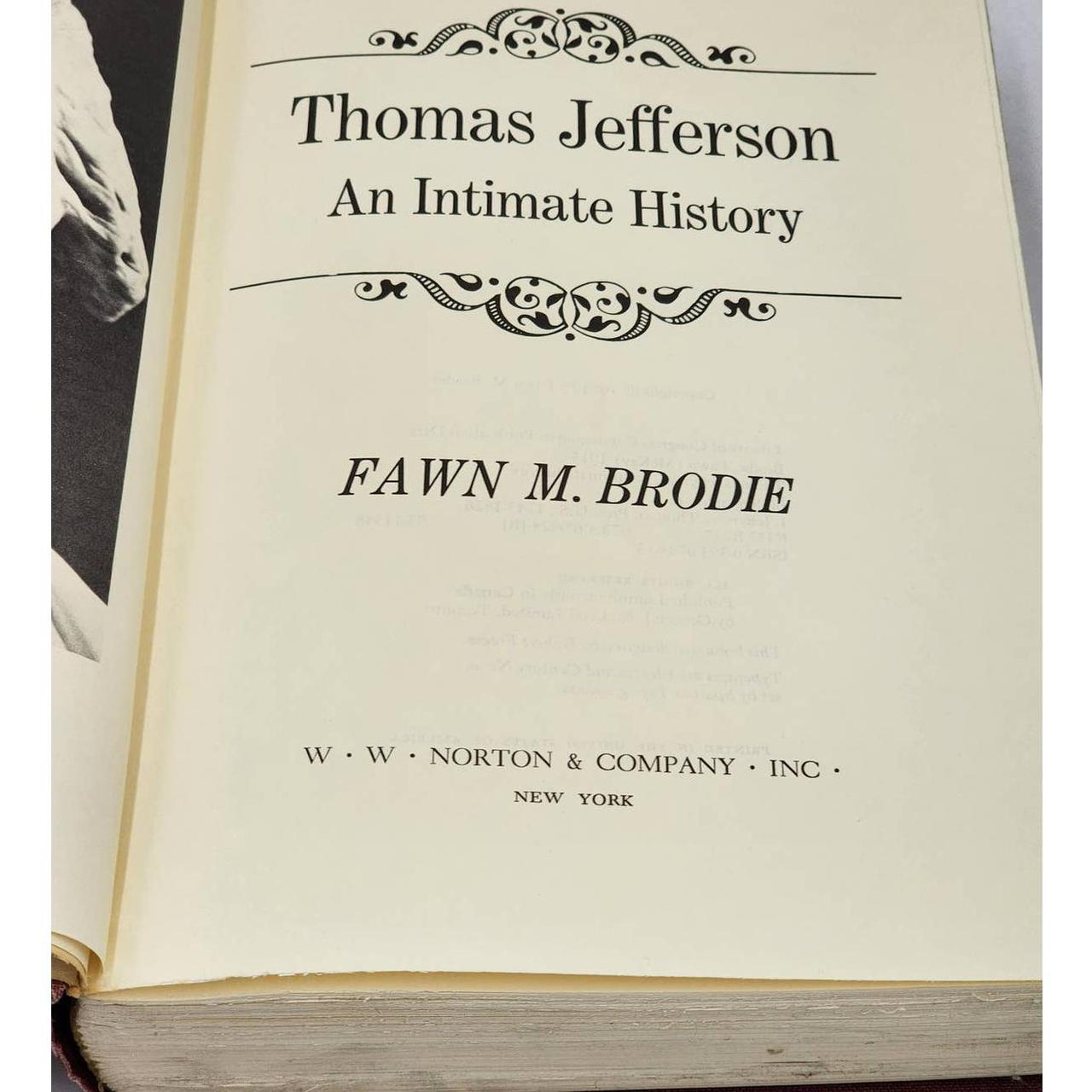 Thomas Jefferson An Intimate History By Fawn M Depop