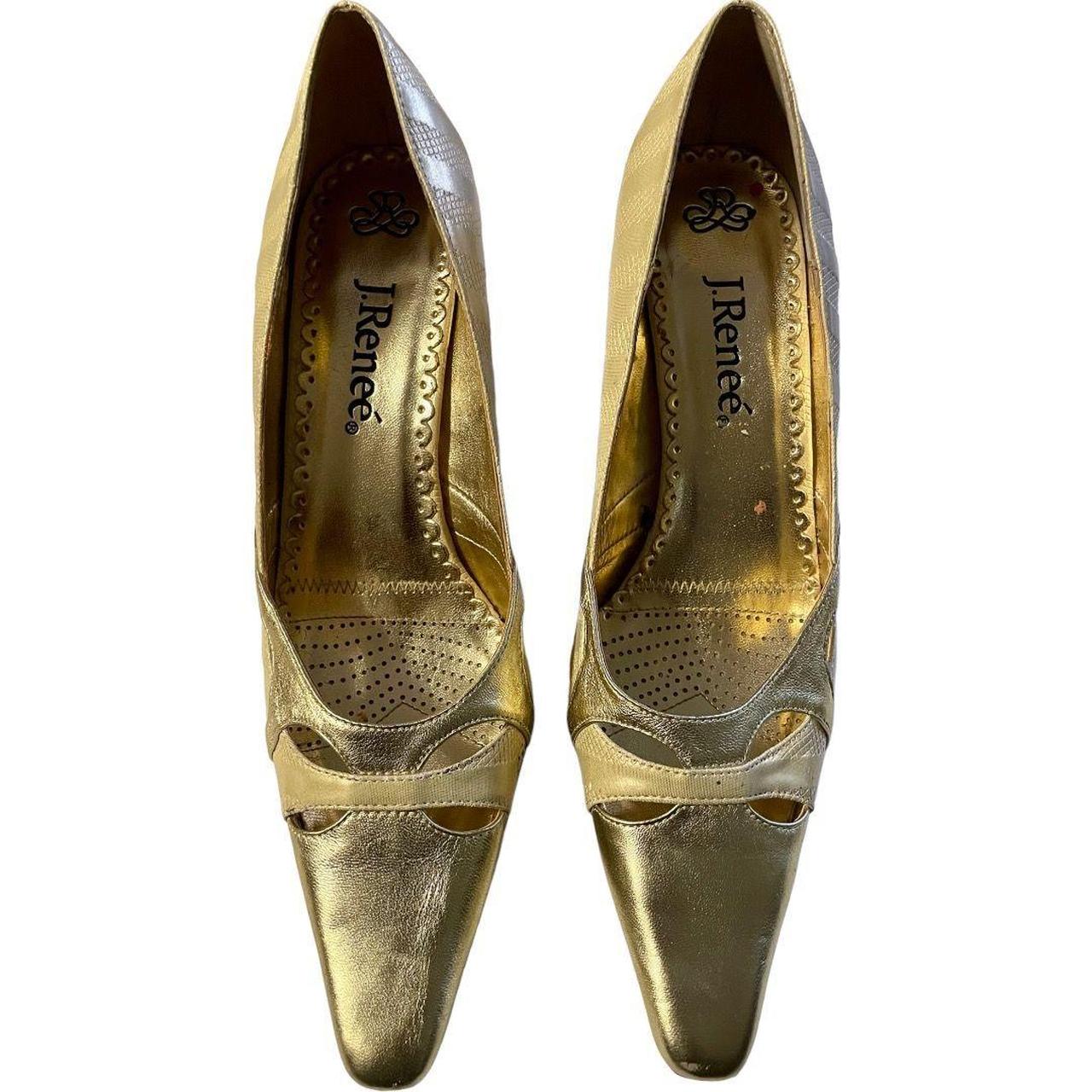 J renee sales gold dress shoes