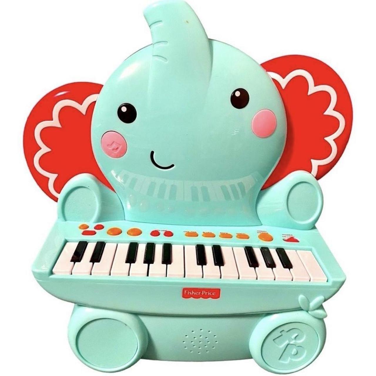 Fisher Price Elephant Piano 25 Keys Songs Animal... - Depop