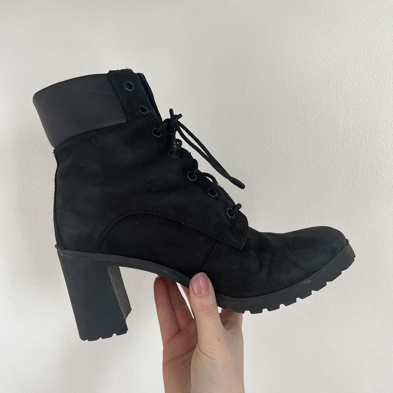 Black deals heeled timberlands