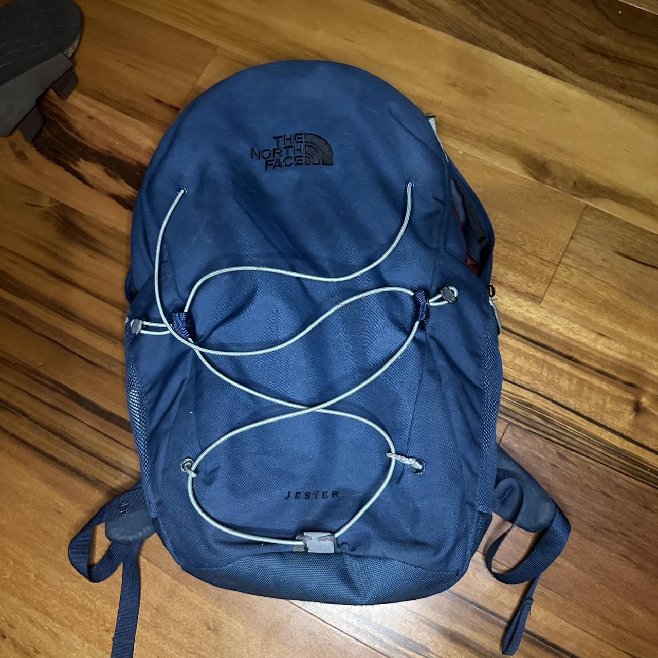 blue jester north face backpack 💙 pre-loved still in... - Depop