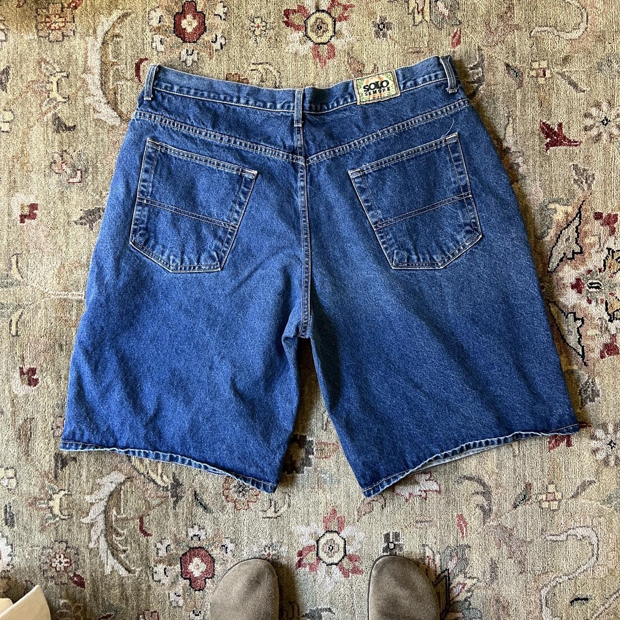 Vintage Solo Semore Baggy Jean Shorts 36 NWT Skate JNCO 90s