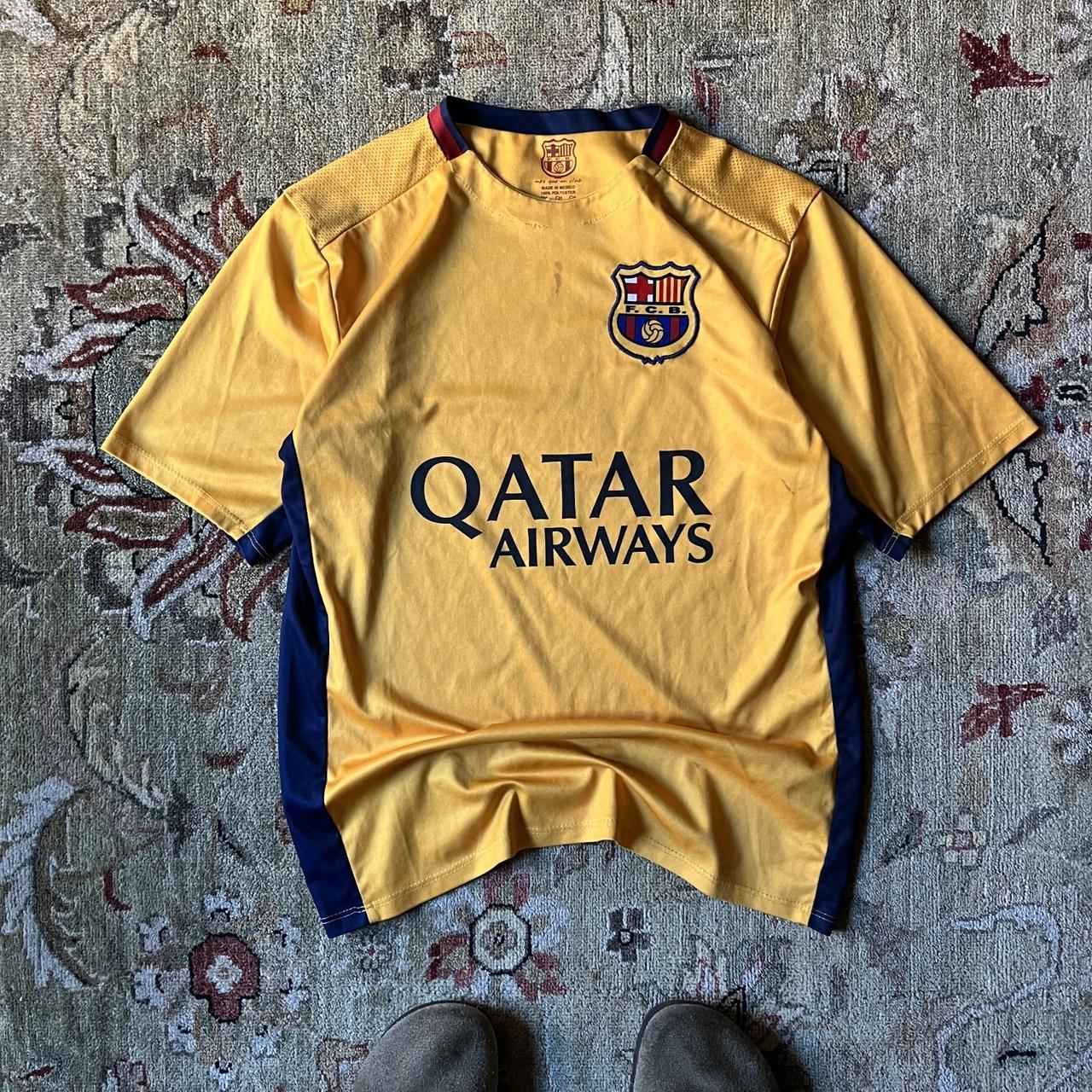 Vintage 2000s Qatar Airways Unicef Soccer Jersey Kit... Depop