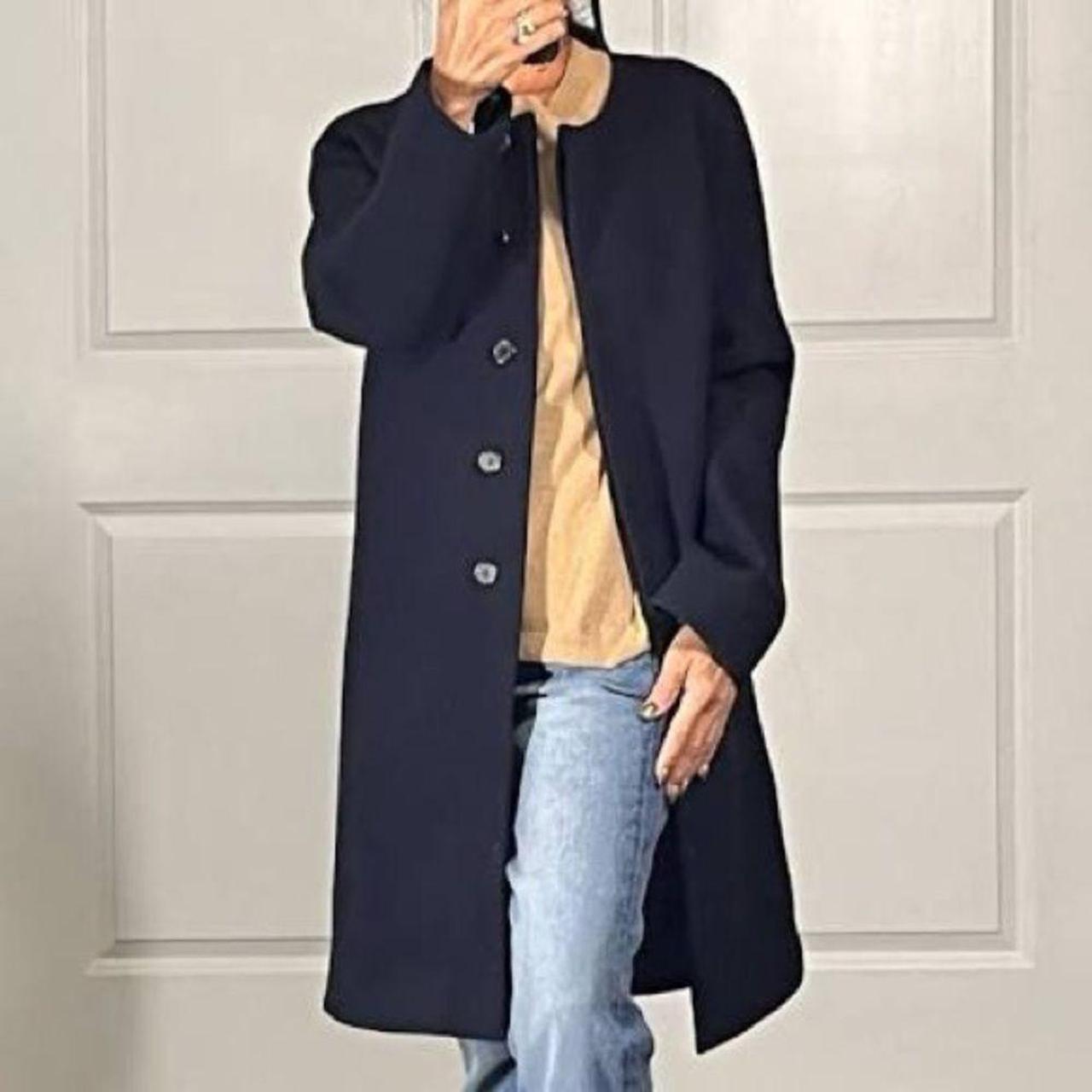 Crew Women's Coat Black – Crew Double Cloth Collarless