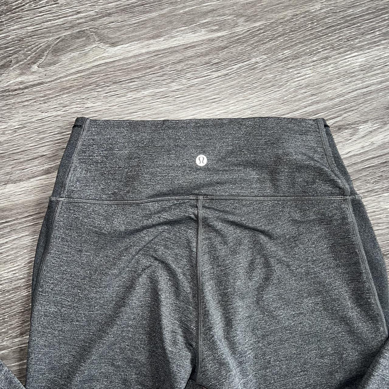 Lululemon leggings/joggers in heathered charcoal... - Depop