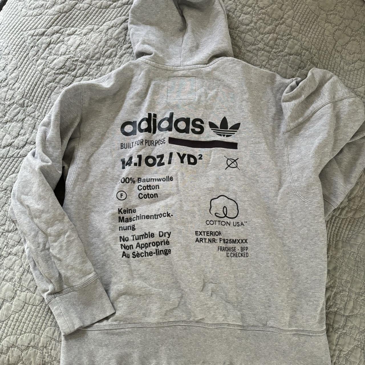 Oversized zip up hoodie Adidas - Depop