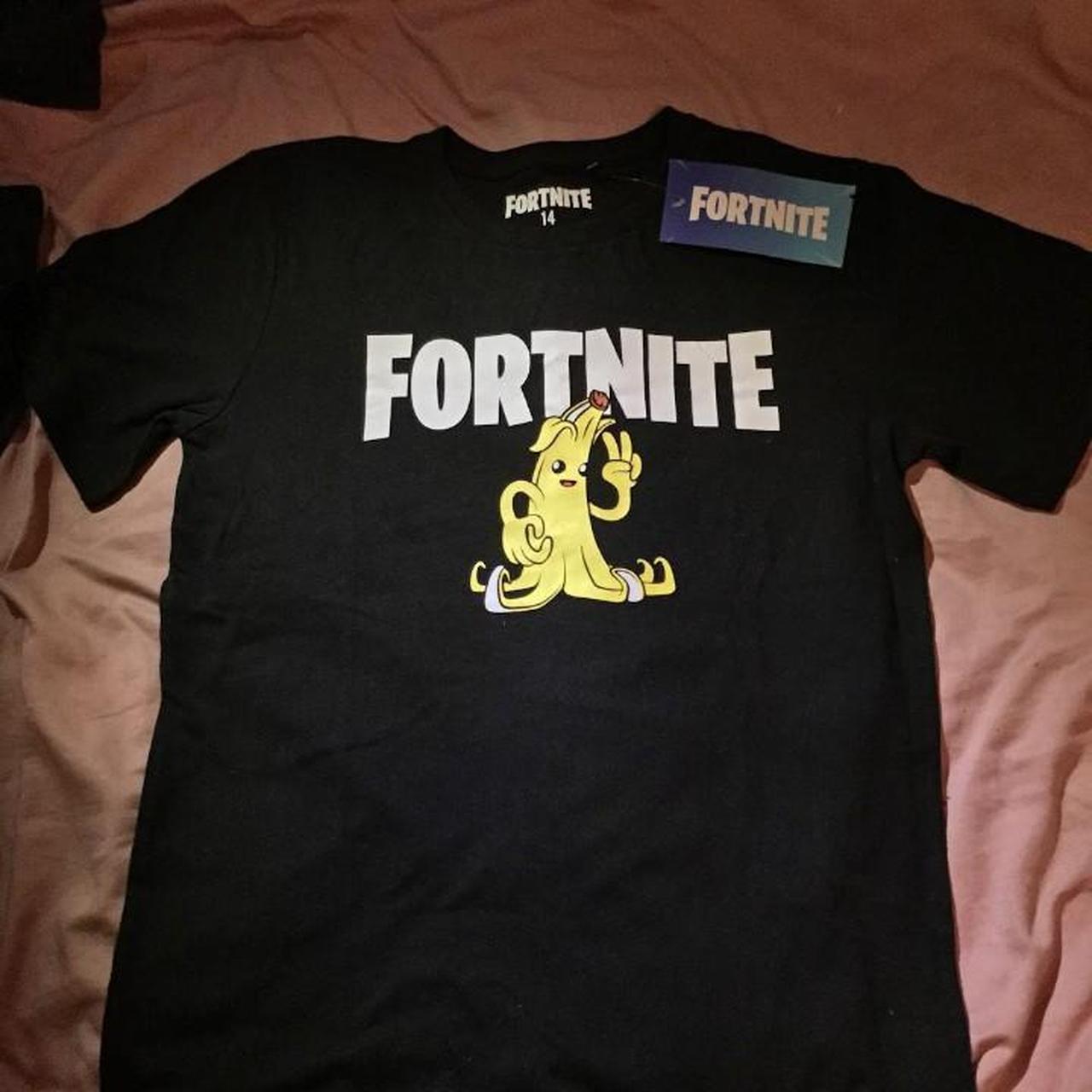 Black Peely Fortnite t shirt. Plain back, from... - Depop