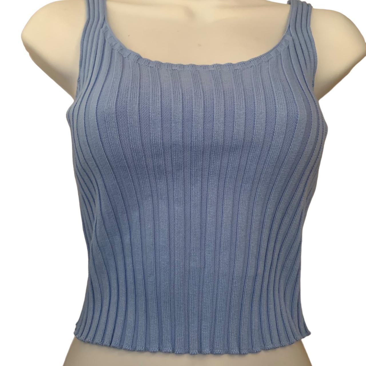 Blue ribbed tank top 💕 ABOUT THE ITEM 💕 Great... Depop