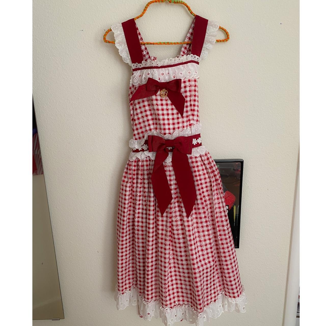 Baby, The Stars Shine Bright red gingham JSK... - Depop