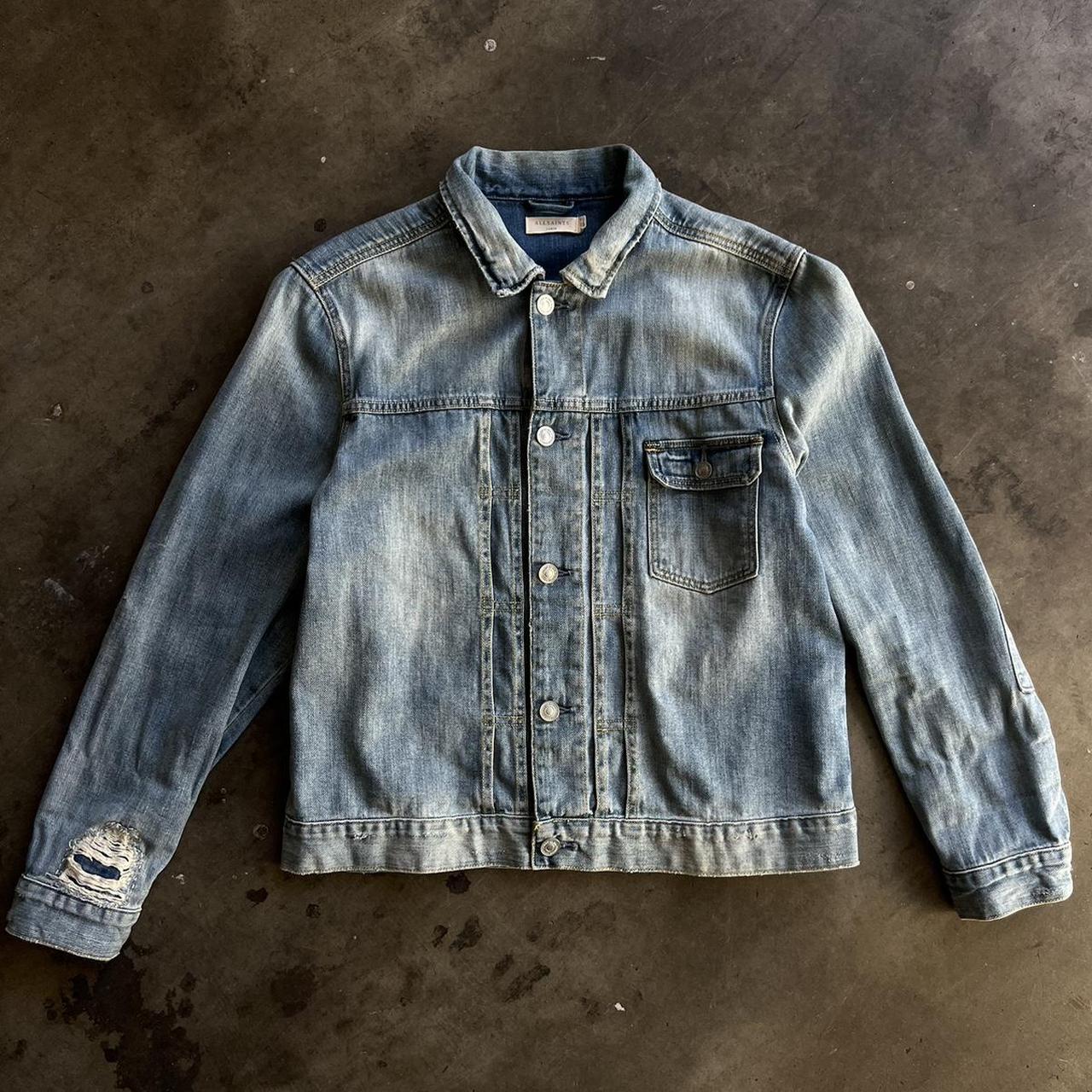 AllSaints Men's Blue Jacket | Depop