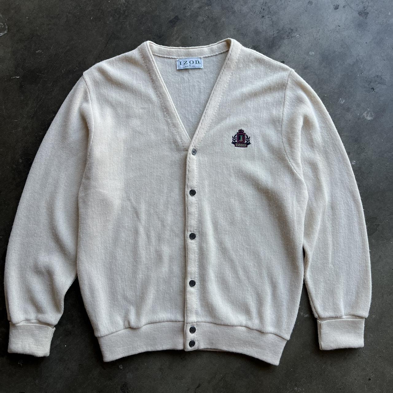 vintage 90s Made in USA IZOD cardigan size medium... - Depop