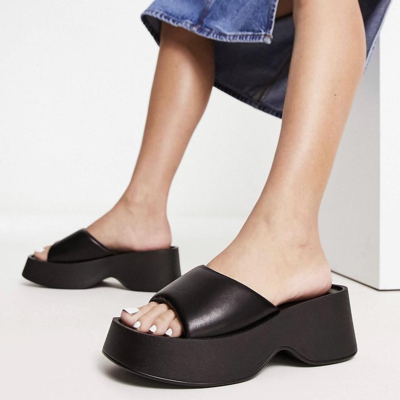 ASOS silver grey velvet platform sandals – The Frockery