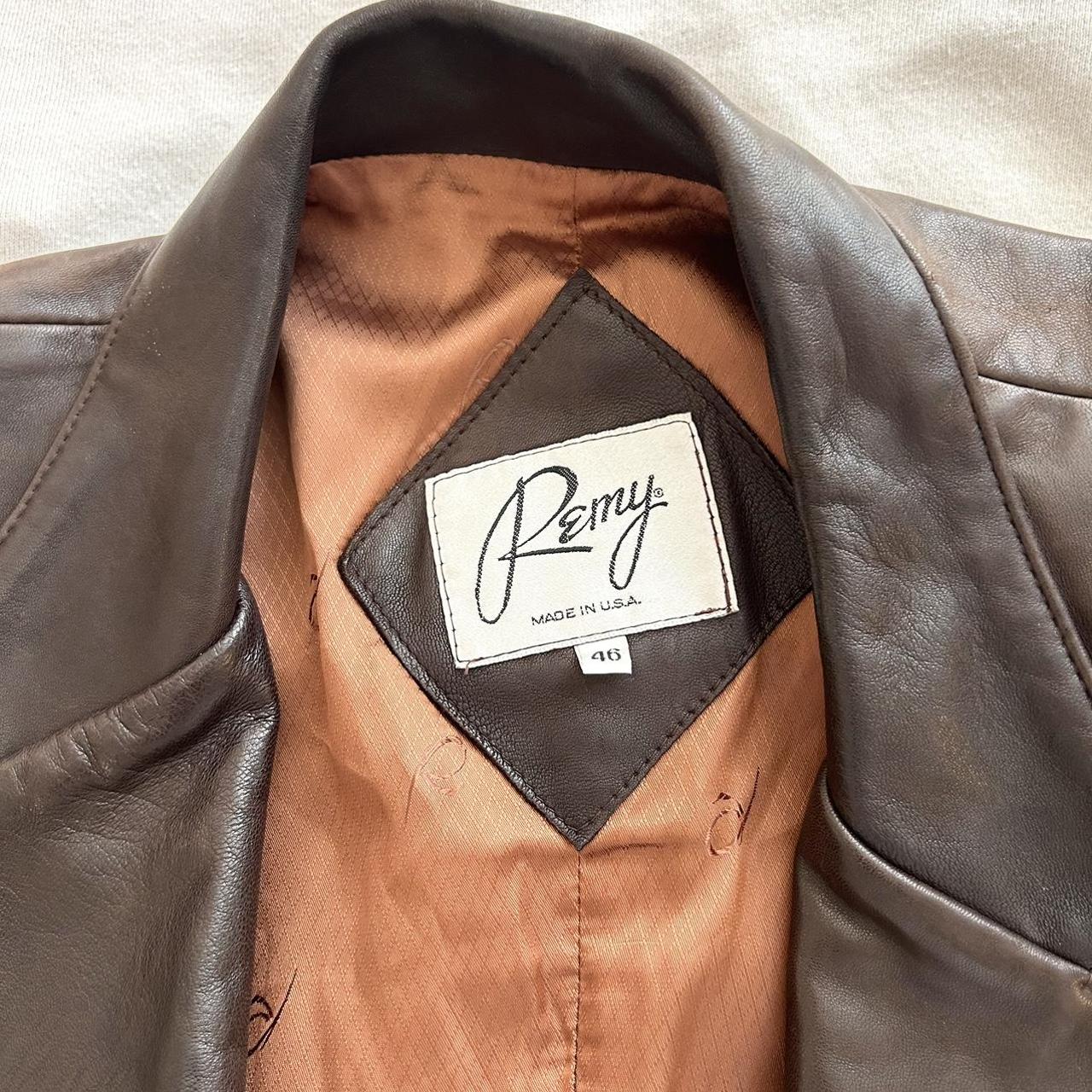 Remy Authentic Leather Jacket sick brown leather... Depop