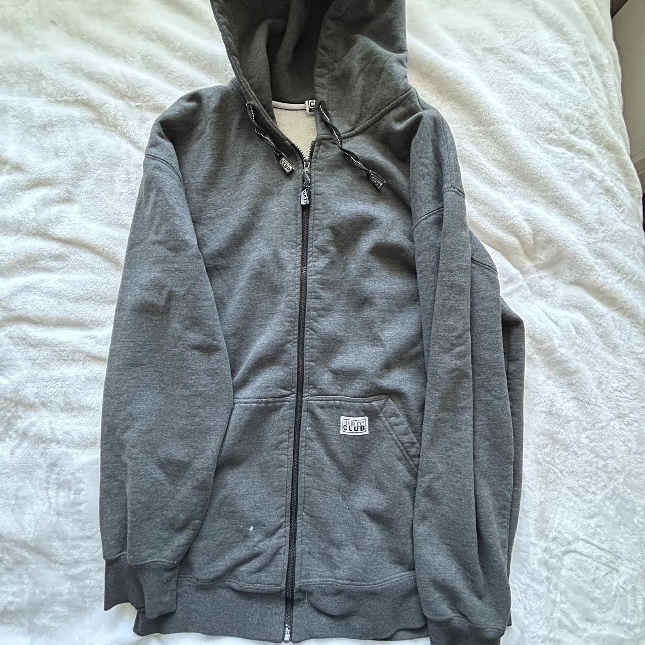 pro club zip up hoodie - Depop