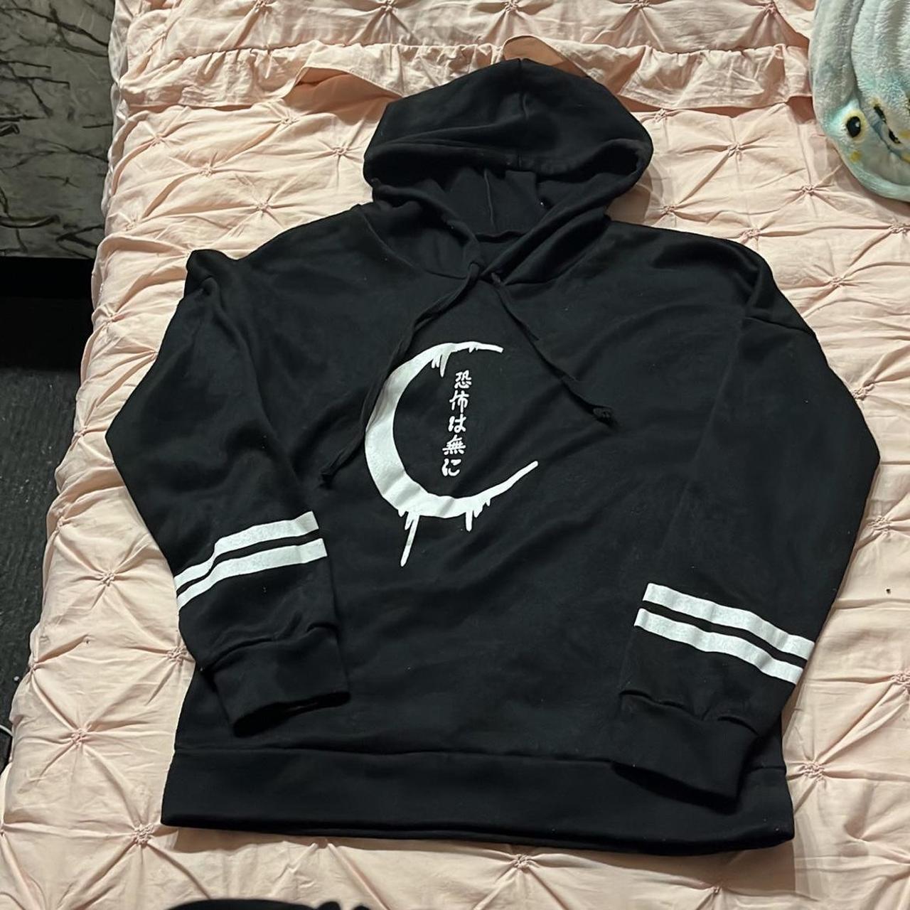 ICONIC ANIME BLACK HOODIE FROM 2017 (pls check... - Depop