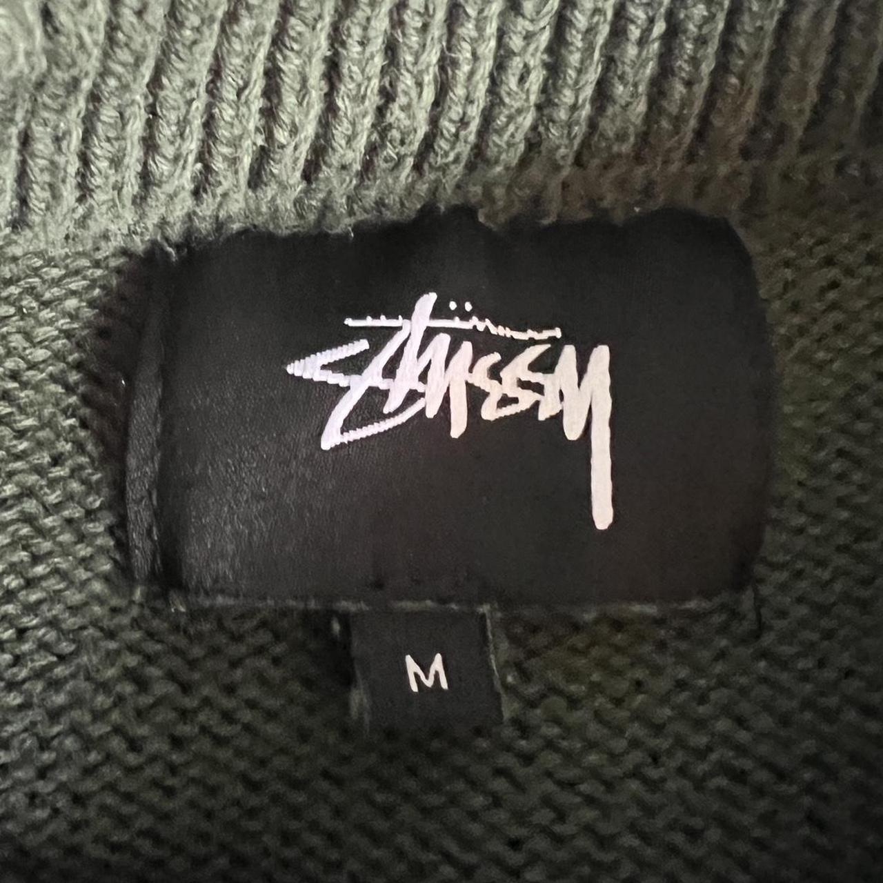 Stussy Green Curly S Knit Sweater Tag Size - | Depop