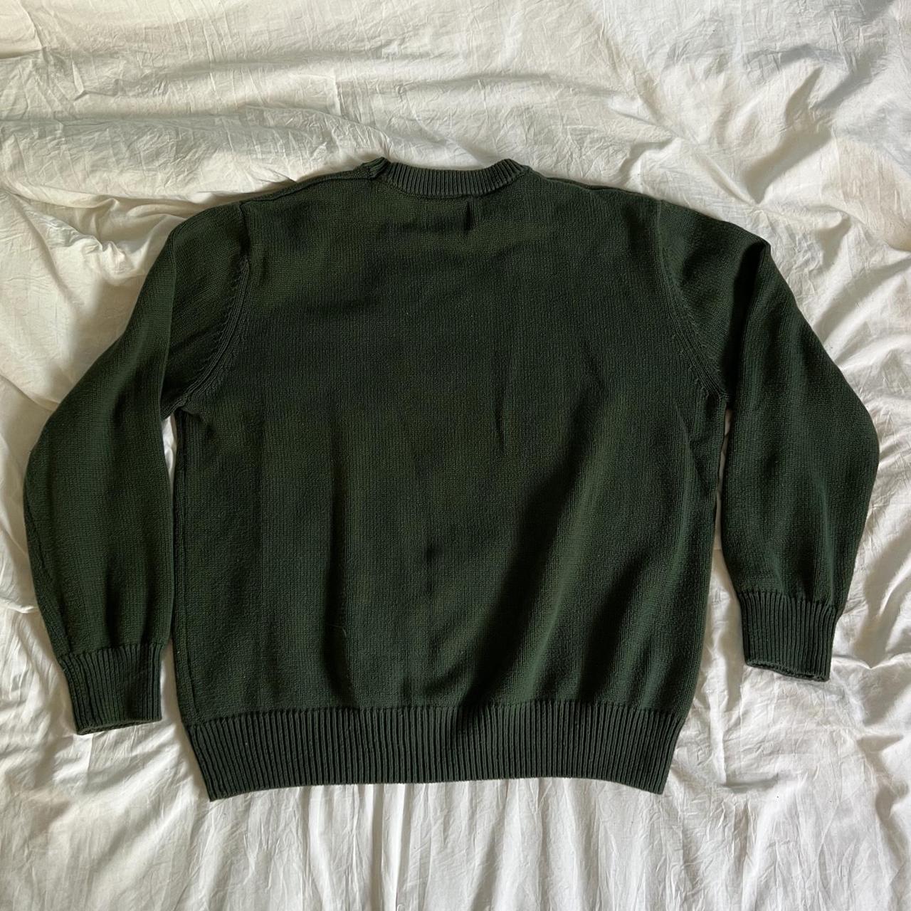 Stussy Green Curly S Knit Sweater Tag Size - | Depop