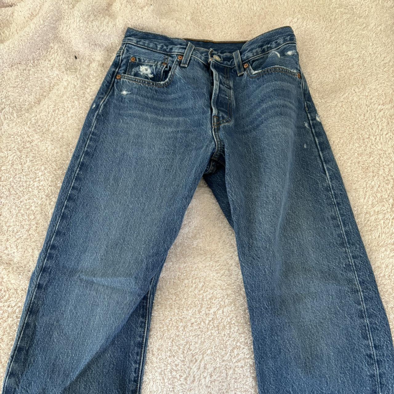 levi’s 501 dark wash denim jeans size “26 waist,... - Depop