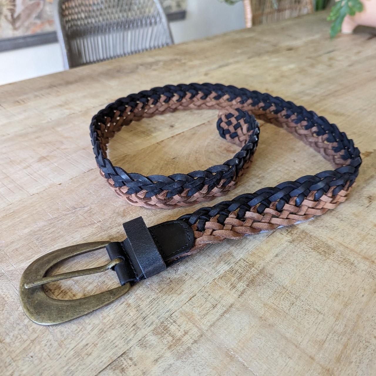 Free People Leather Backstage Belt S/M Black and... - Depop