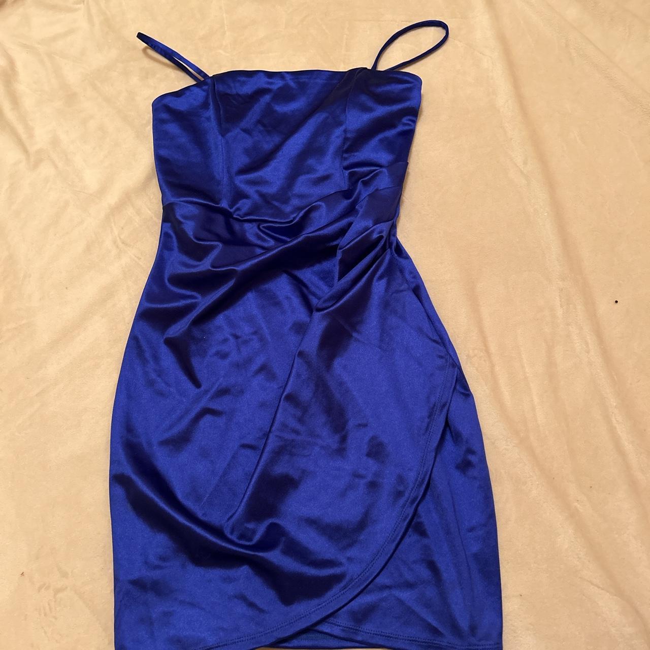 Macy's Women's Blue Dress | Depop