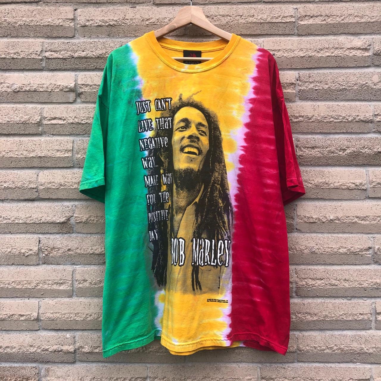 Vintage 90s BOB MARLEY Zion Rootswear 1999 TIE DYE - Depop