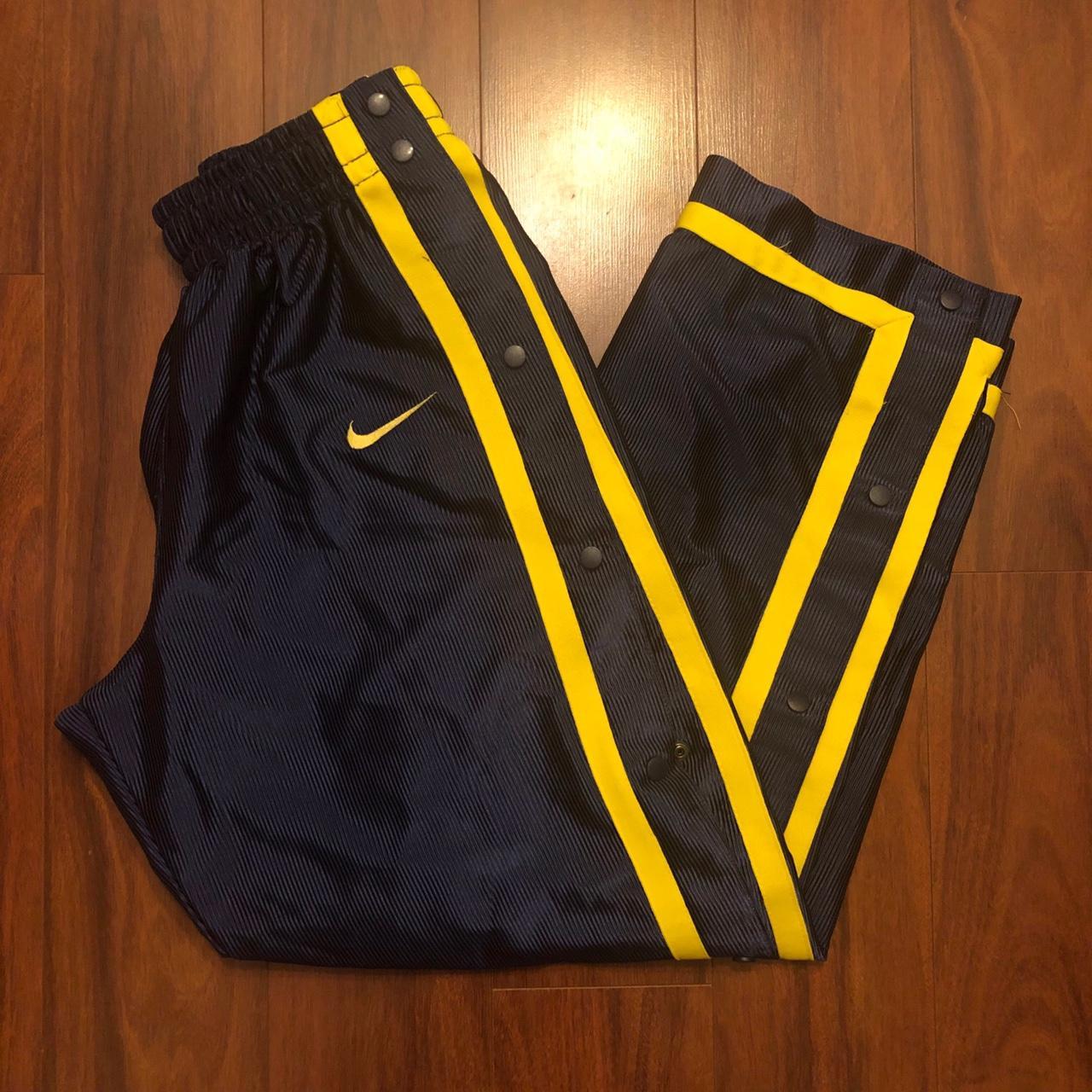 Vintage 90s Nike Michigan Wolverines Tear Away Warm... - Depop