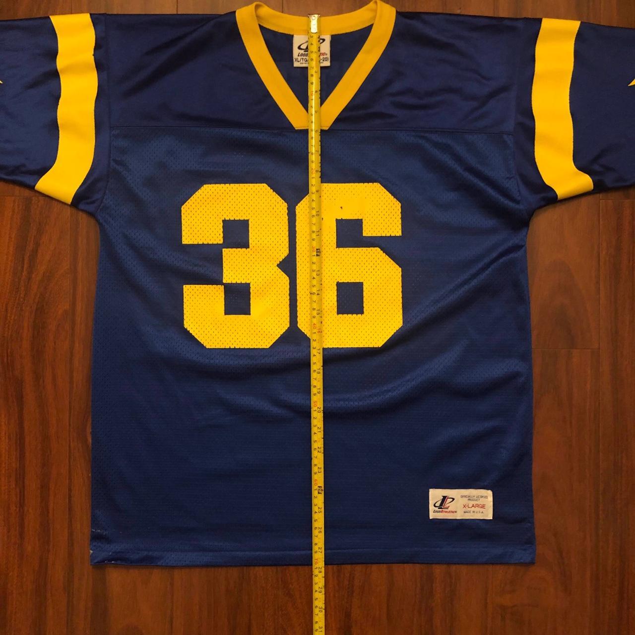 Vintage 60s NFL Rams Jersey Shirt 3/4 Sleeves - Depop