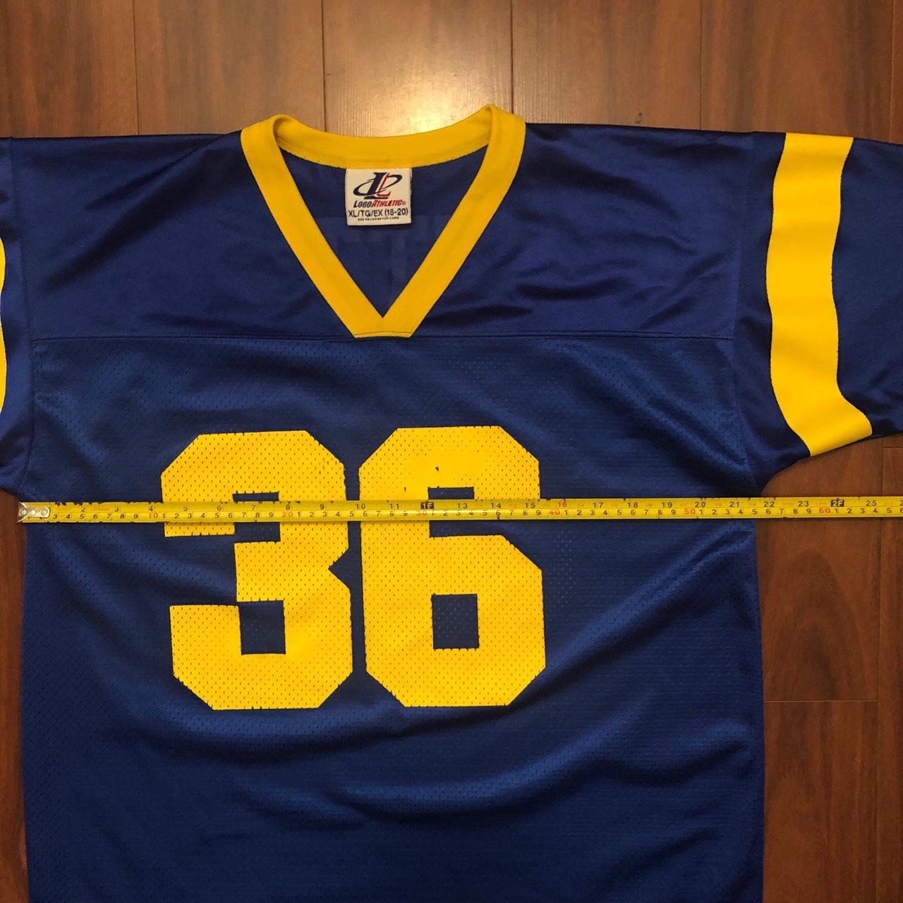 Vintage 60s NFL Rams Jersey Shirt 3/4 Sleeves - Depop