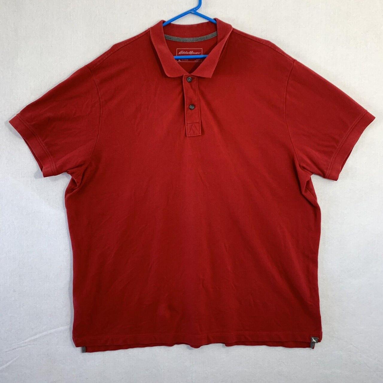 Eddie Bauer Men's Red Polo-shirts | Depop