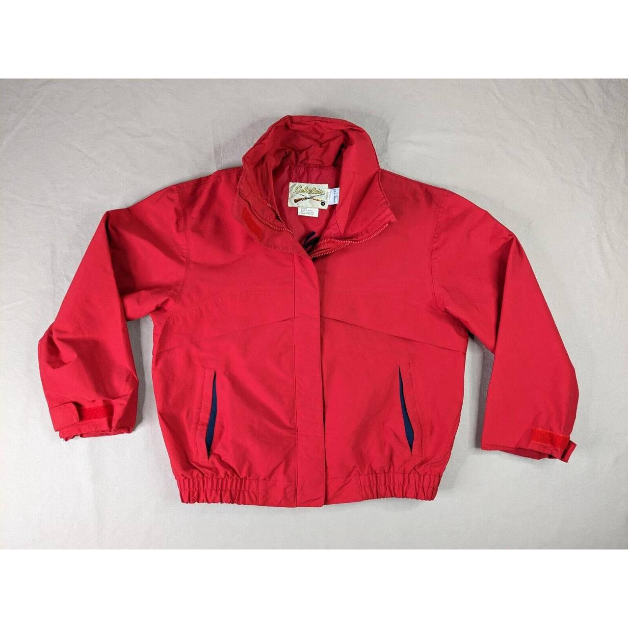 Vintage Cabelas Rain Jacket Womens Large Red... Depop