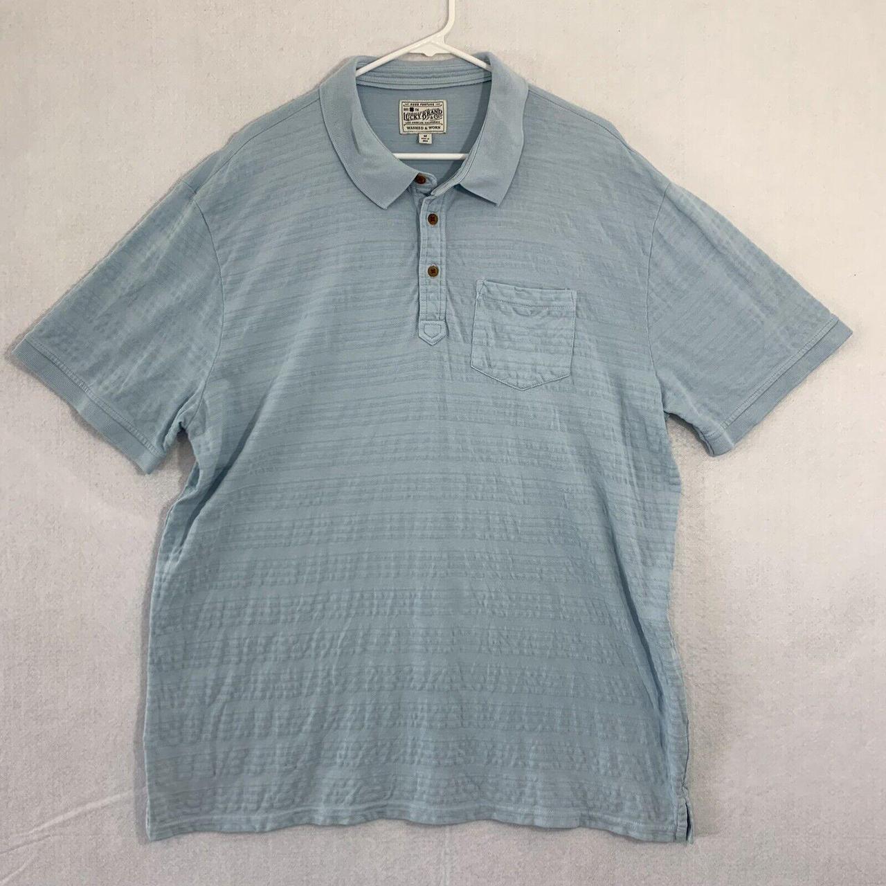 Lucky Brand Men's Blue Polo-shirts | Depop