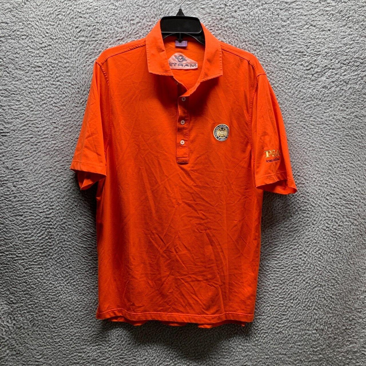 Martin Polo Shirt Adult Medium Orange Golf Mens... Depop