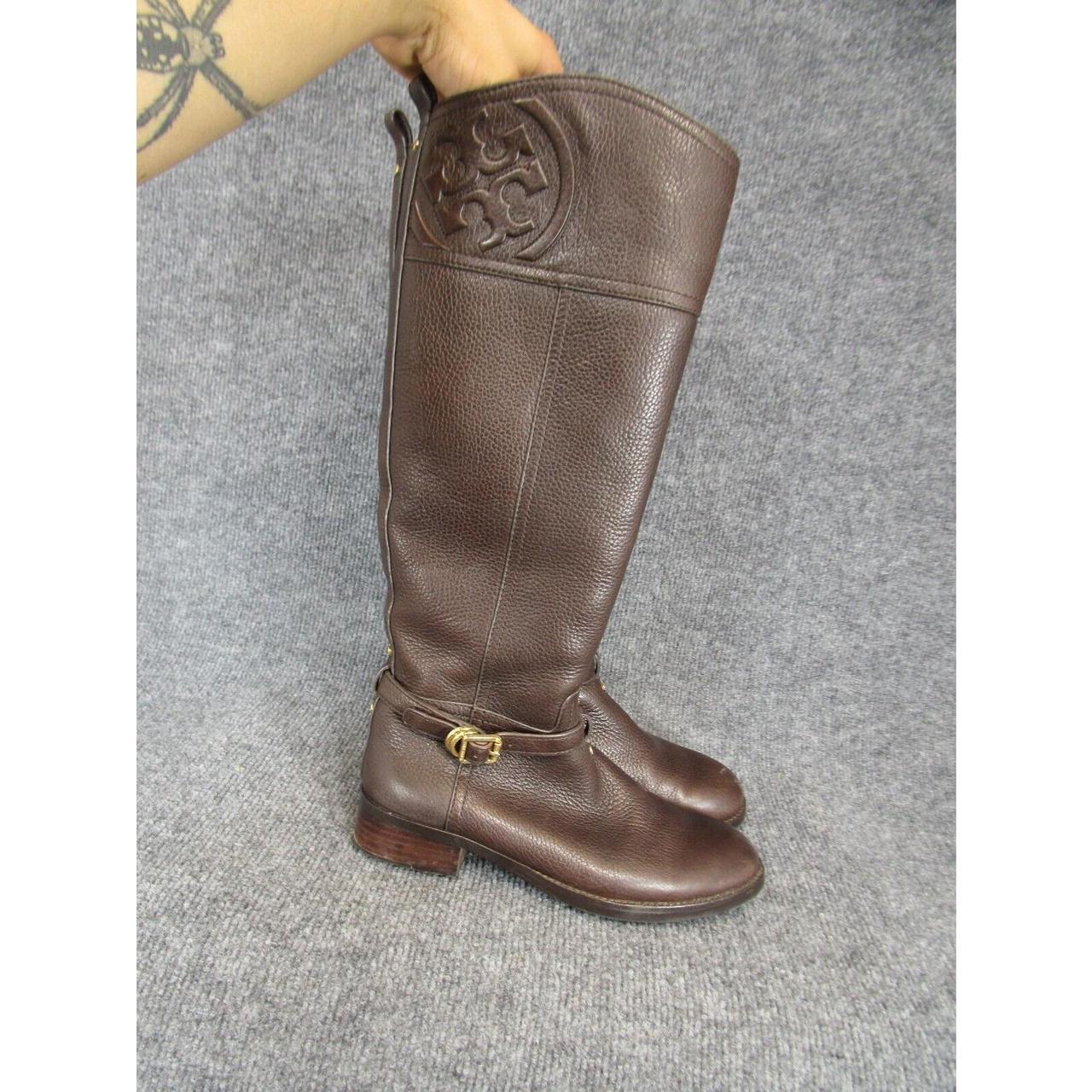 TORY BURCH MARLENE LEATHER RIDING BOOT SIZE