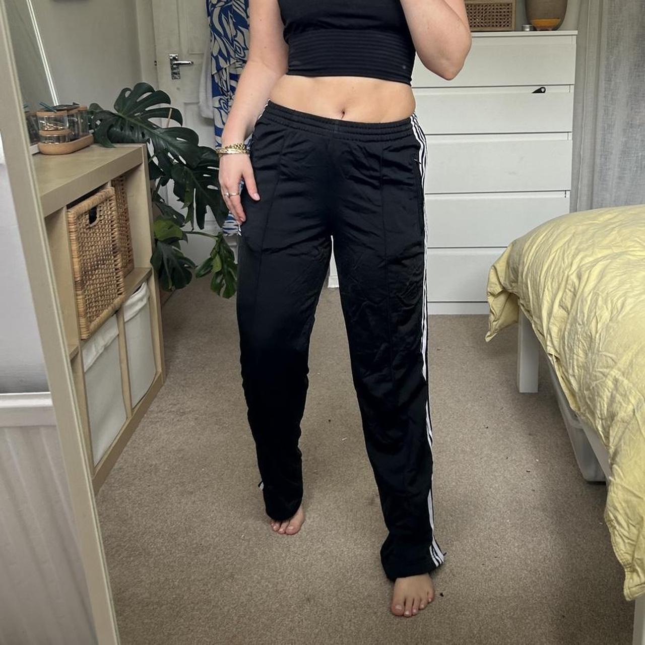 Adidas black joggers tracksuit track pant with... - Depop