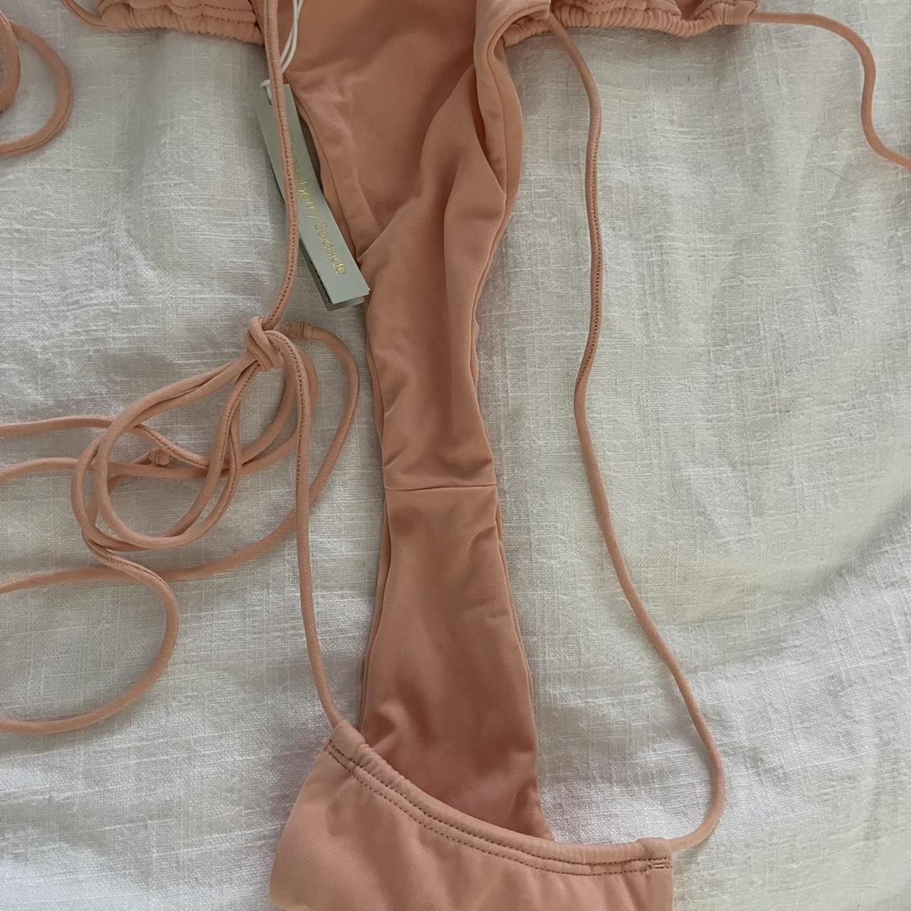 gooseberry seaside peachy nude bikini set size... - Depop