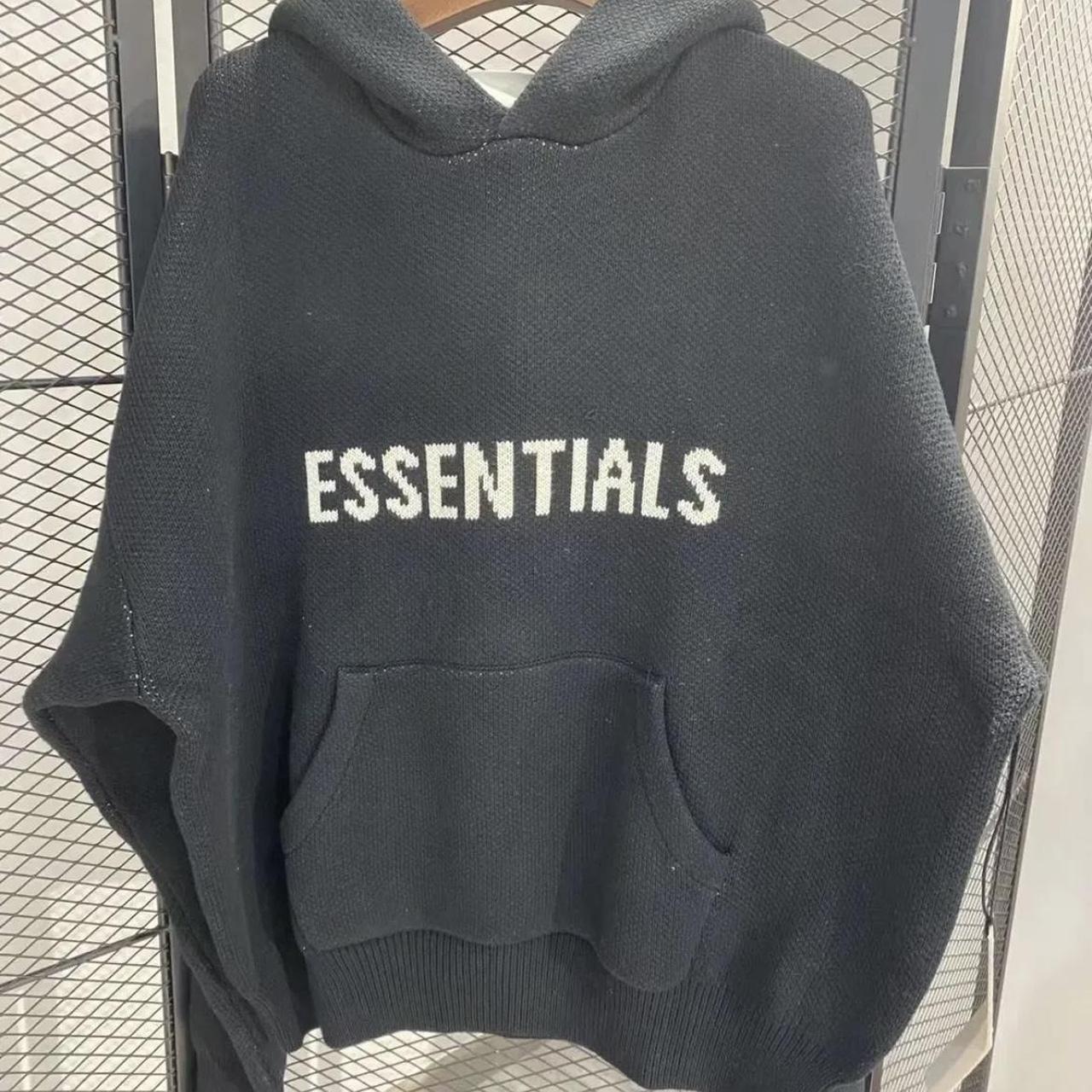 Essentials Knit hoodie - Depop