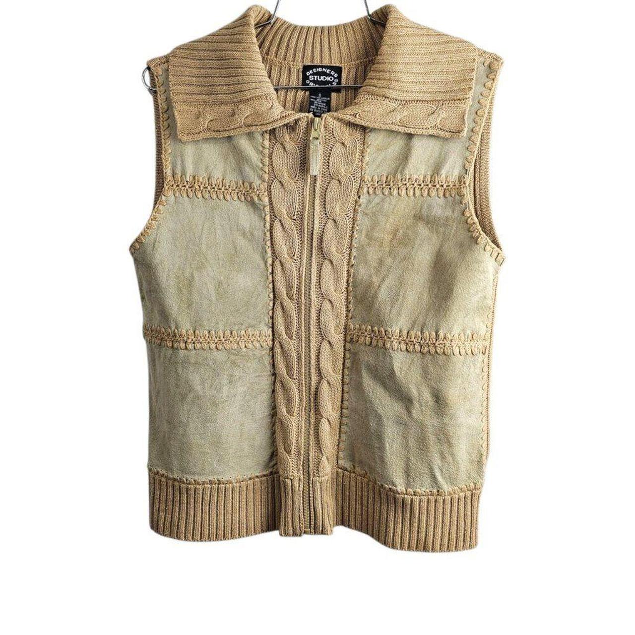 Source Unknown Women's Sweater - Tan/Cream - S – … - image 1