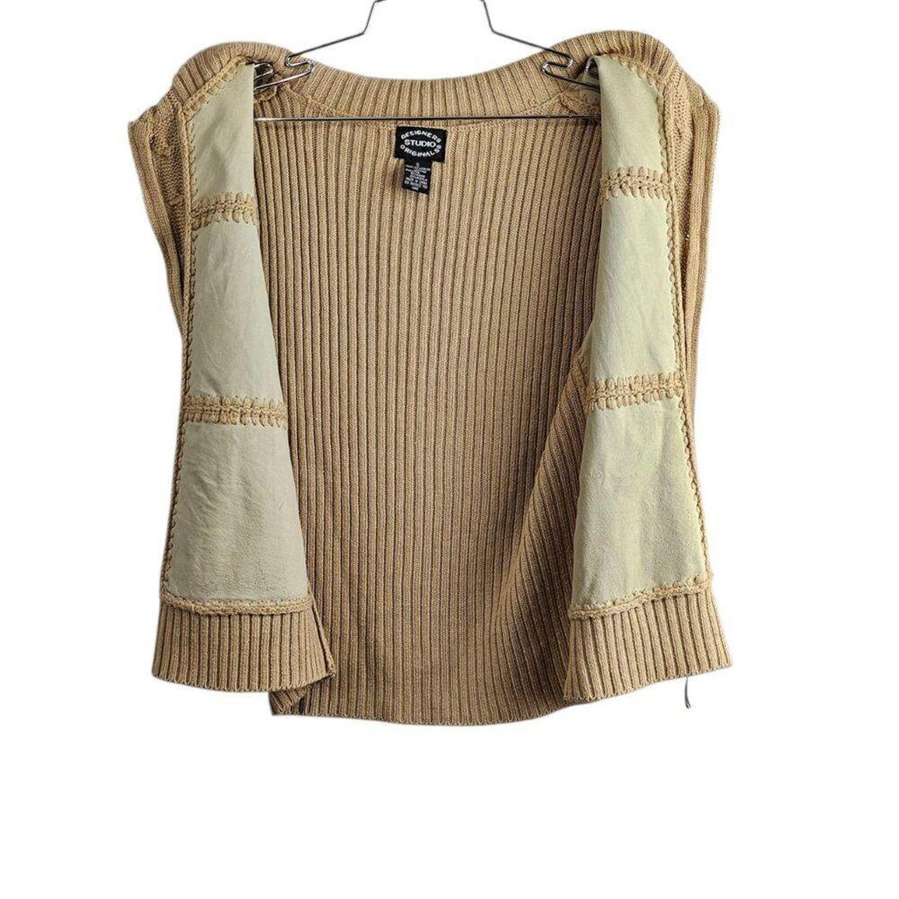 Source Unknown Women's Sweater - Tan/Cream - S – … - image 4